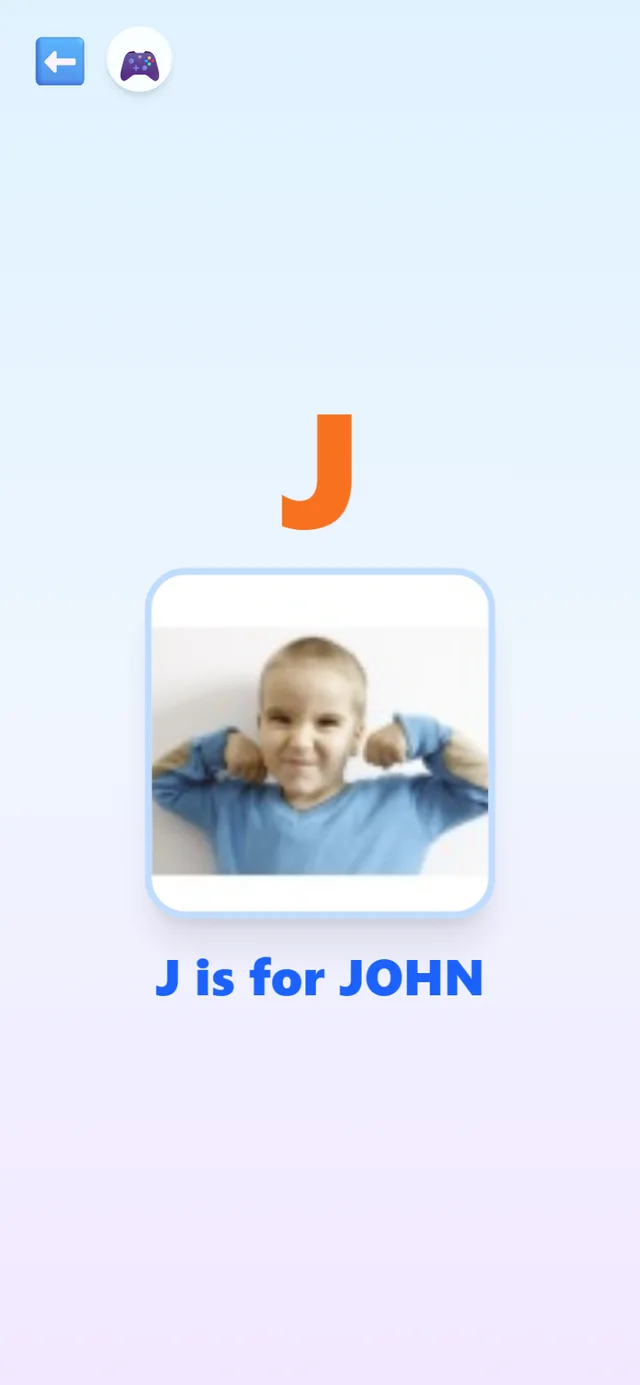 J is for JOHN — a letter personalized with a family photo